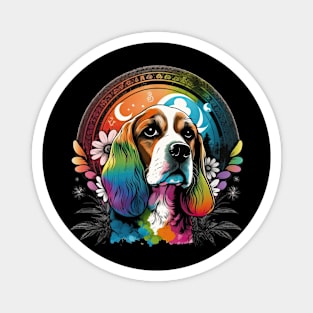 Hippie Beagle Magnet